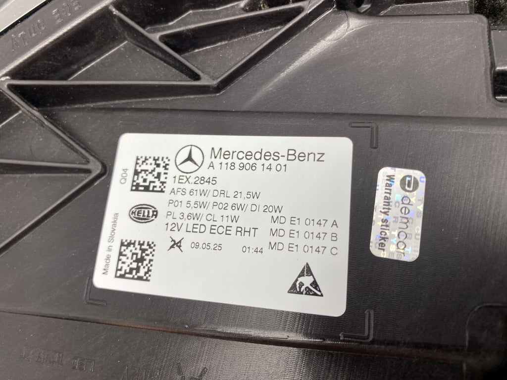 Frontscheinwerfer Mercedes-Benz Cla A1189061401 LED Rechts Headlight SCH9245643223dd