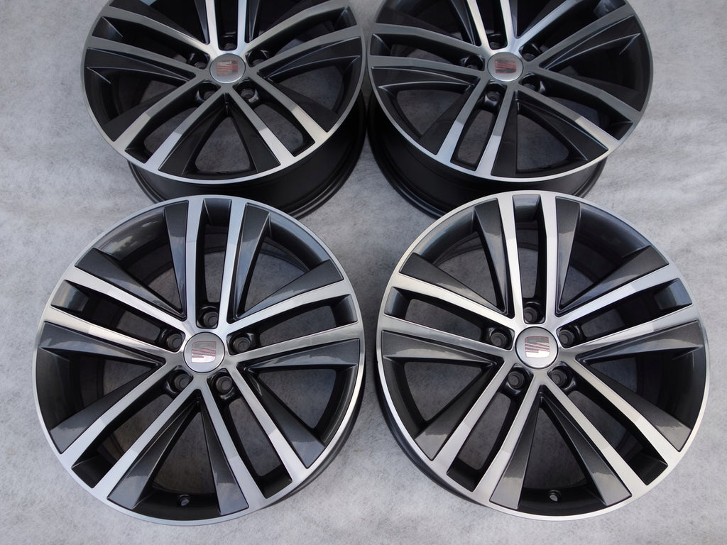 4x Alufelge 18 Zoll 7.5" 5x112 35ET Glanz Graphit 7N0601025F Mg Alhambra