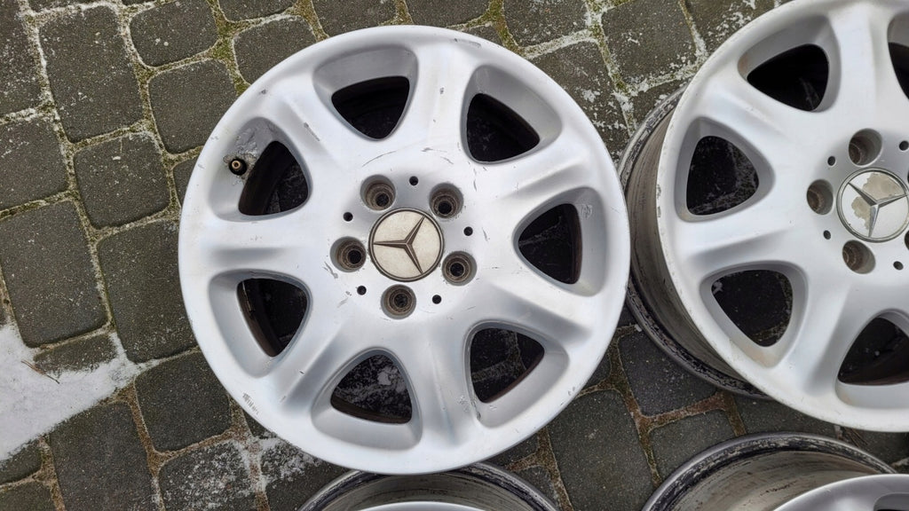 4x Alufelge 16 Zoll 7.5" 5x112 46ET Glanz Silber A2204010102 Mercedes-Benz W220 FEL2553186442yh