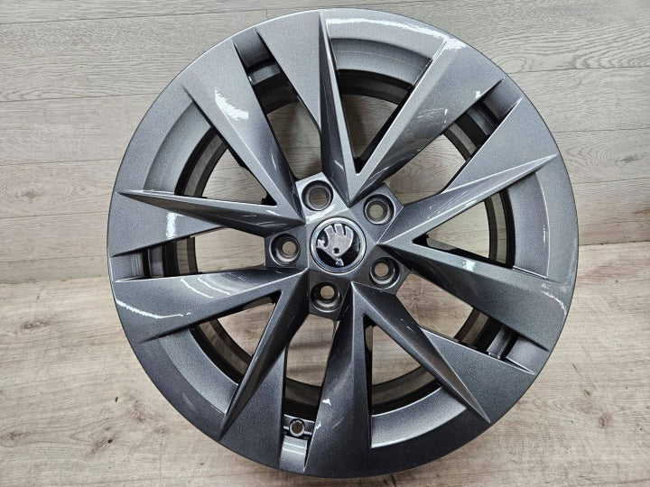 4x Alufelge 17 Zoll 7.0" 5x112 46ET Glanz Silber 5E3601025E Mg Octavia I FEL8888002154uo
