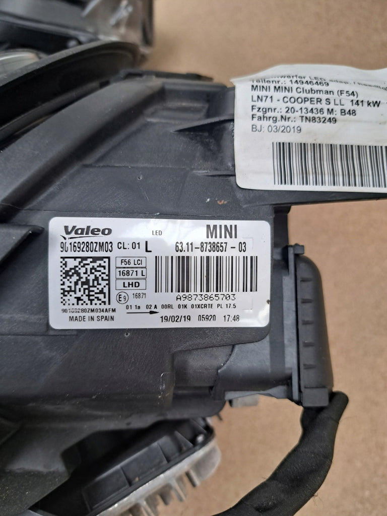 Frontscheinwerfer Mini F57 F54 F56 F55 8738657-03 8738658-03 Full LED Ein Satz SCH3484343983fj