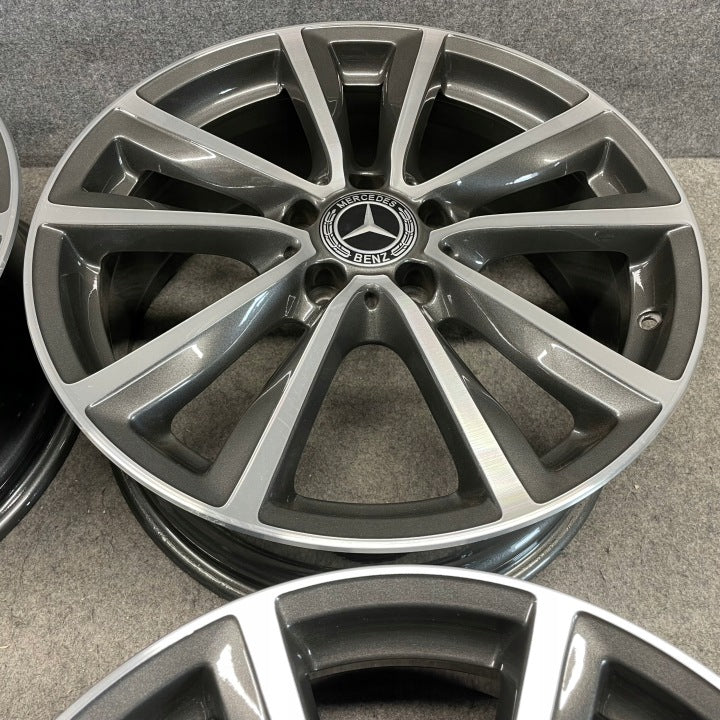 4x Alufelge 18 Zoll 7.5" 5x112 52ET Glanz Schwarz A2464010800 Mercedes-Benz FEL4798159264bi