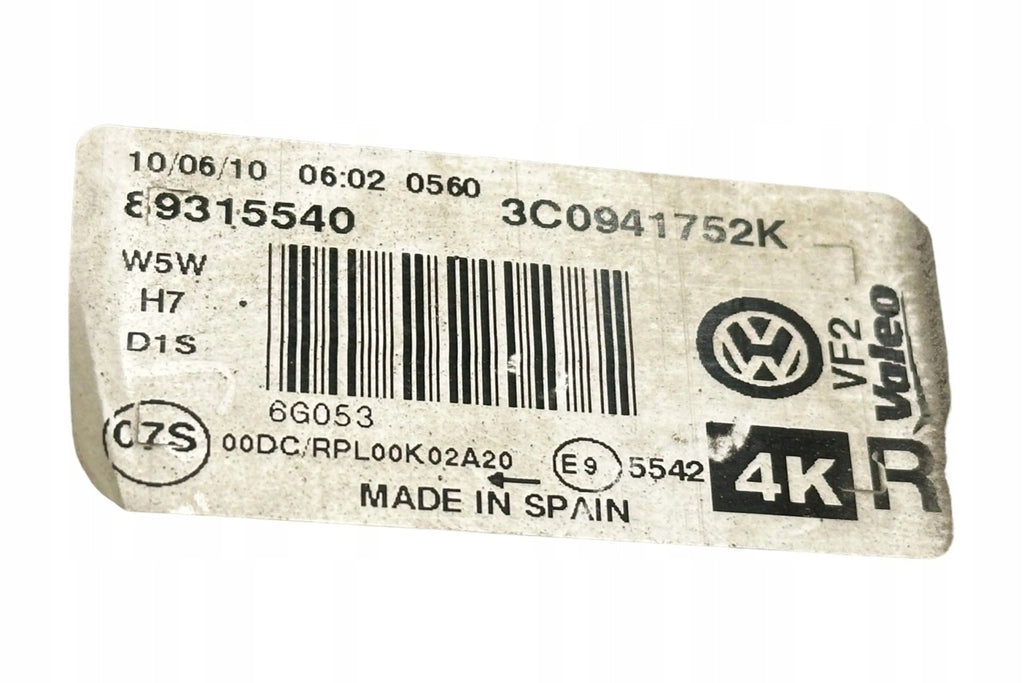 Frontscheinwerfer VW Passat 3C0941752K Links Scheinwerfer Headlight SCH1717736648ax