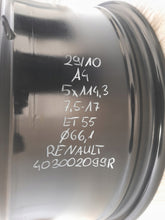 Laden Sie das Bild in den Galerie-Viewer, 1x Alufelge 17 Zoll 7.5" 5x114.3 55ET Glanz Schwarz 403002099R Renault Rim Wheel FEL6070955516fn