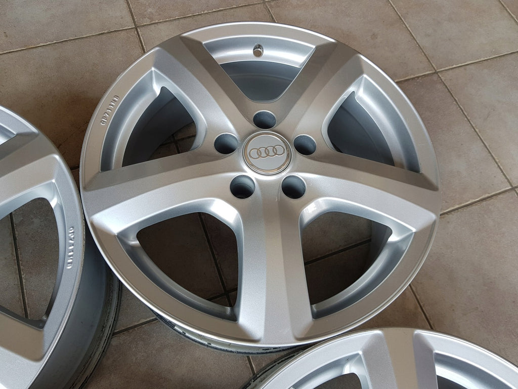 4x Alufelge 17 Zoll 7.5" 5x112 28ET Glanz Silber GP711MB Audi Allroad Rim Wheel