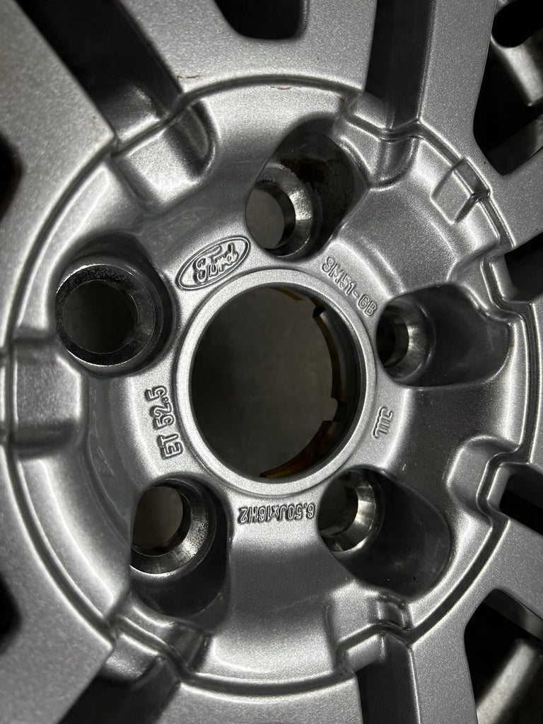 1x Alufelge 16 Zoll 6.5" 5x108 52 5ET Glanz Silber 3M51-GB Ford Focus Cmax