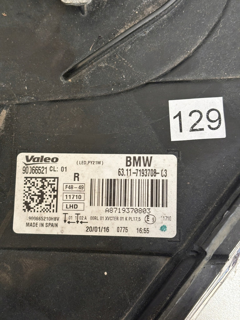 Frontscheinwerfer BMW X1 F48 7193708-03 Full LED Rechts Scheinwerfer Headlight SCH9541252372es