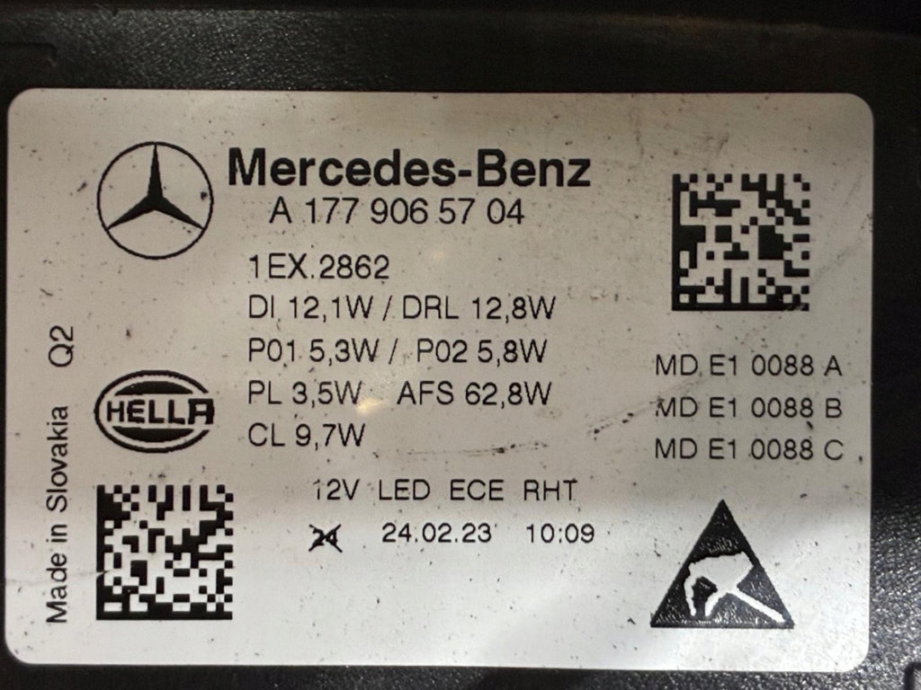 Frontscheinwerfer Mercedes-Benz W177 A1779065704 LED Links Headlight SCH2543811004tb