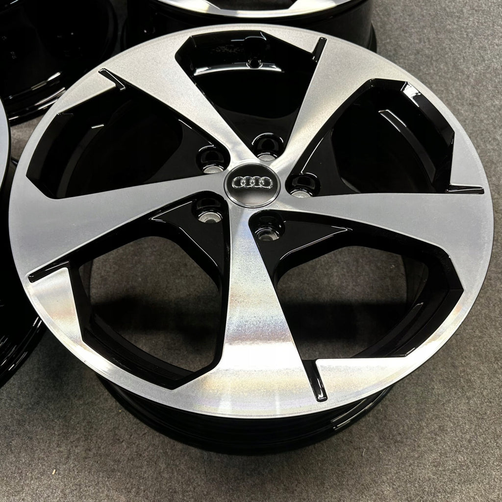 4x Alufelge 18 Zoll 7.5" 5x112 51ET Glanz Schwarz 8V0601025DB Audi A3 Rim Wheel FEL1819004361ay