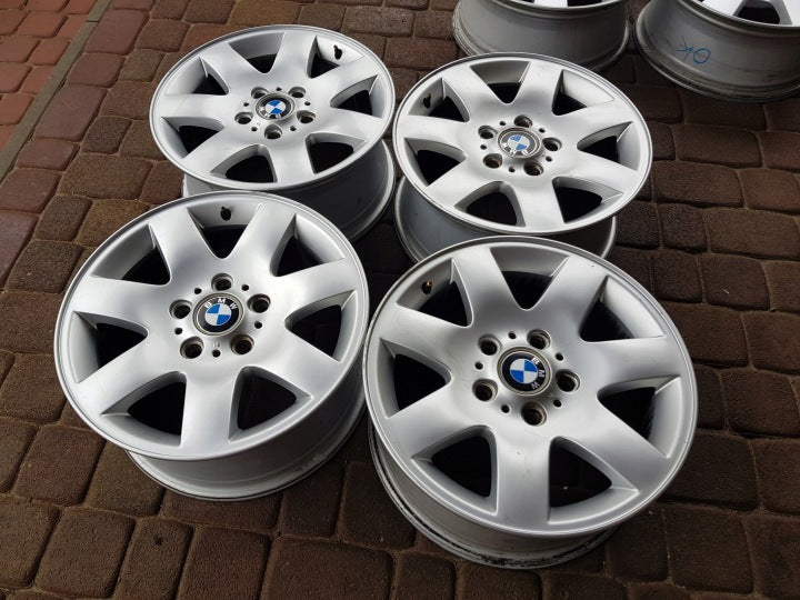 4x Alufelge 16 Zoll 7.0" 5x120 47ET Glanz Silber 1094498 BMW 3 E36 E46 1 E87 I FEL8598951737dk
