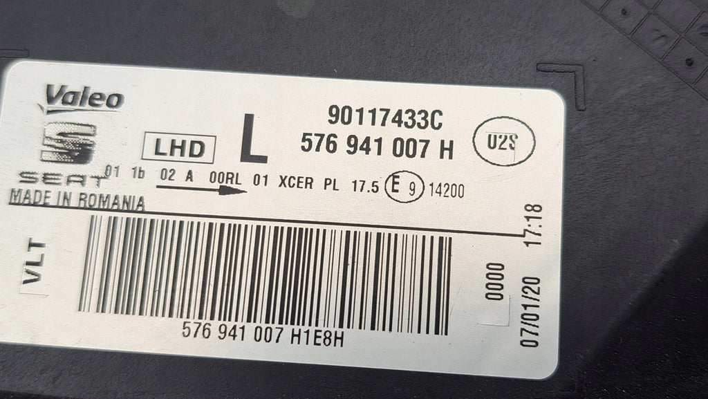 Frontscheinwerfer Seat Ateca 576941007H Full LED Links Scheinwerfer Headlight