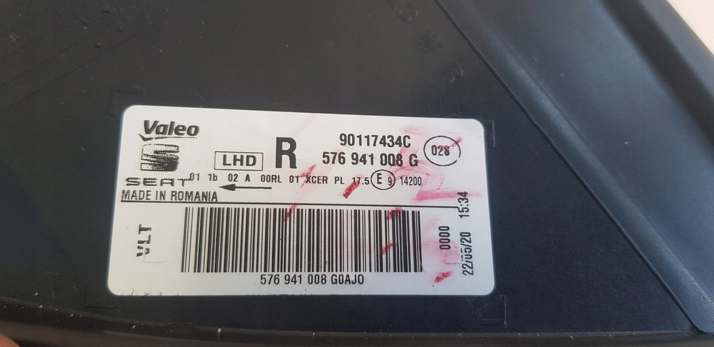 Frontscheinwerfer Seat Ateca 576941008G Full LED Rechts Scheinwerfer Headlight