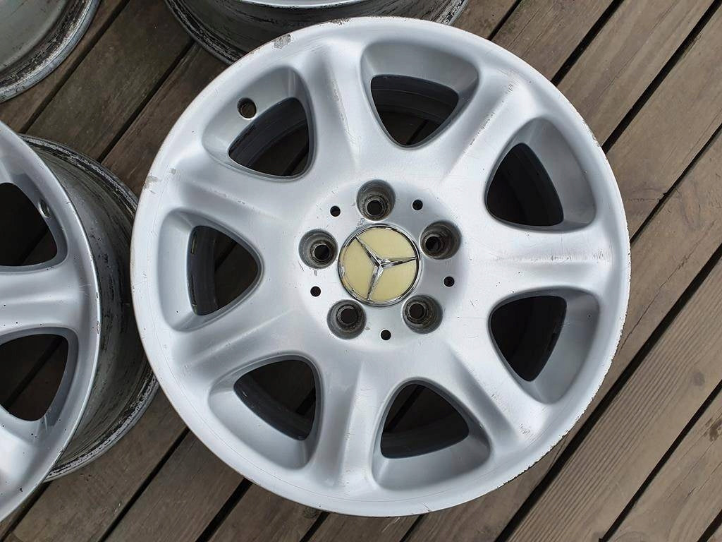 4x Alufelge 16 Zoll 7.5" 5x112 46ET Glanz Silber A2204010109 Mercedes-Benz