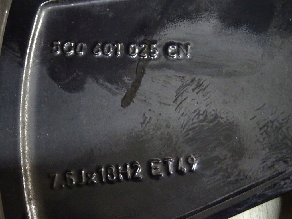 1x Alufelge 18 Zoll 7.5" 5x112 49ET Glanz Rot 5C0601025 VW Golf Vii Rim Wheel