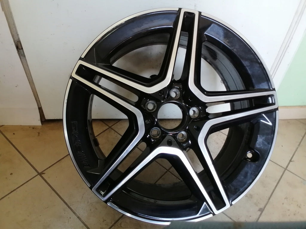1x Alufelge 18 Zoll 8.0" 5x112 43ET Glanz Schwarz A2134016300 Mercedes-Benz Amg FEL5244295157pw