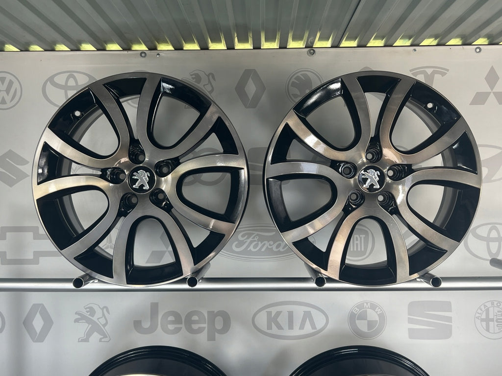 4x Alufelge 18 Zoll 7.5" 5x108 49ET Glanz Schwarz 9671401880 Citroën Ds Expert I FEL9243892935kf