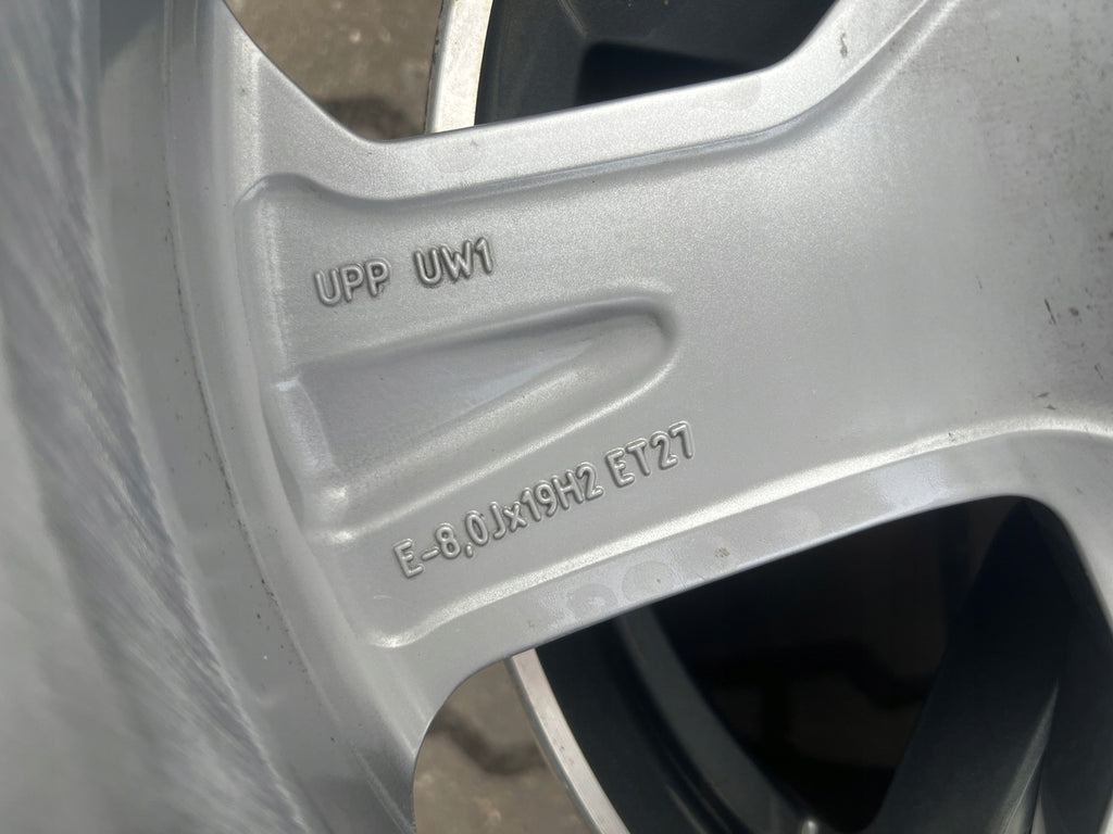 1x Alufelge 19 Zoll 8.0" 5x112 27ET Glanz Silber 4K8601025 Audi Rim Wheel