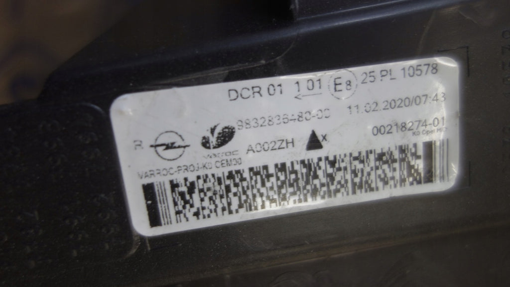 Frontscheinwerfer Opel Vivaro Zafira Life 8932836480 Xenon Rechts Headlight