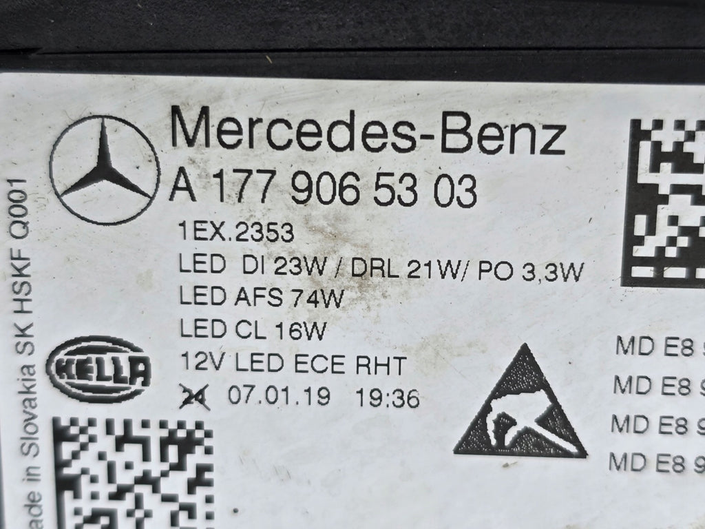 Frontscheinwerfer Mercedes-Benz W177 A1779065303 Links Scheinwerfer Headlight SCH8263759019dg