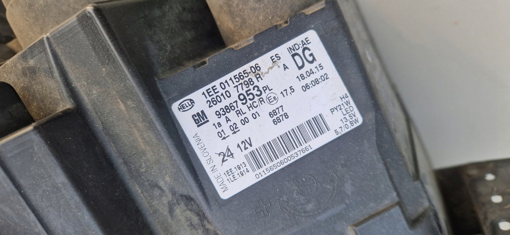 Frontscheinwerfer Opel Vivaro B 93867953 260107798 Rechts Scheinwerfer Headlight