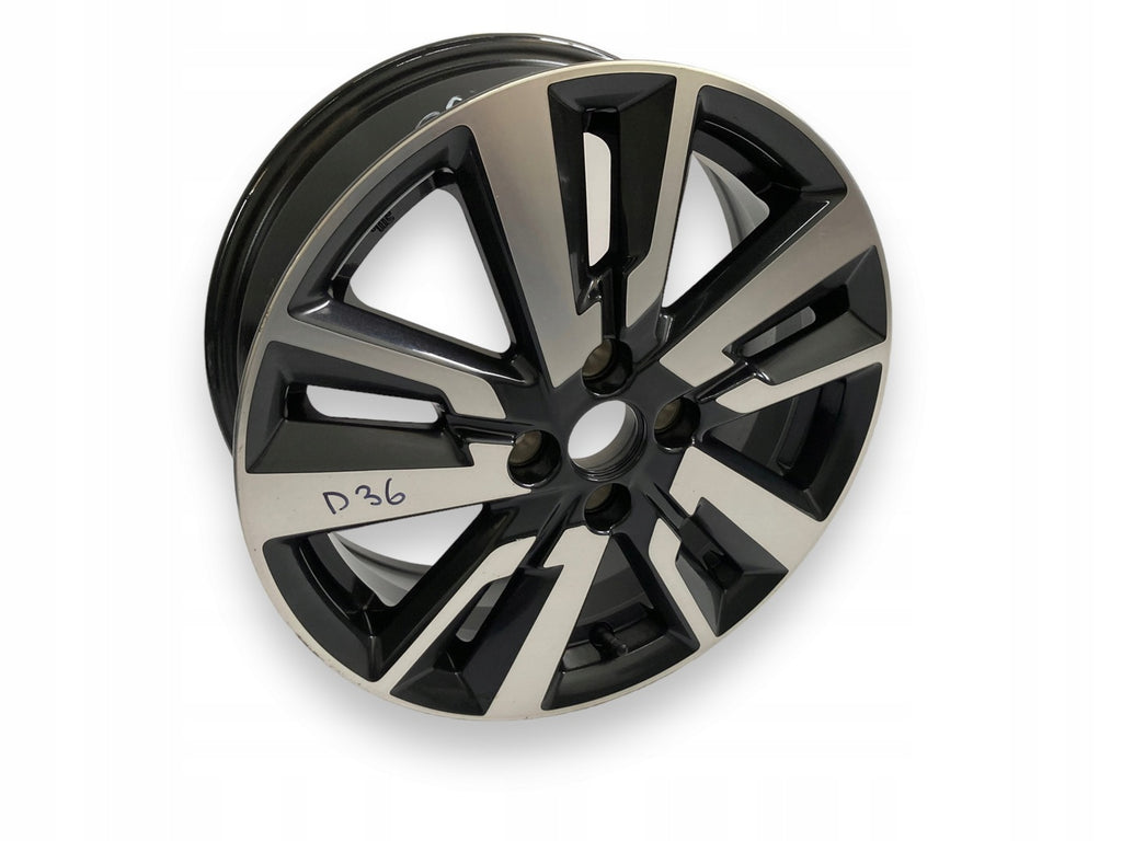 1x Alufelge 16 Zoll 6.0" 4x100 50ET Schwarz 403005FA1B Nissan Micra K14