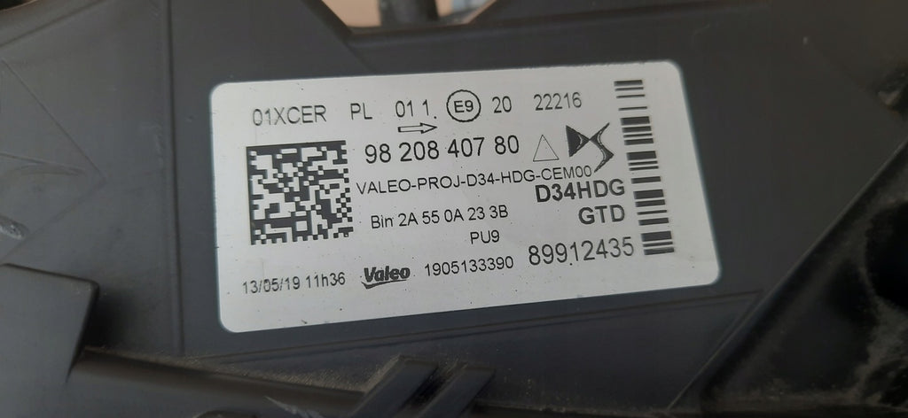 Frontscheinwerfer Citroën Ds3 9820840780 Full LED Links Scheinwerfer Headlight