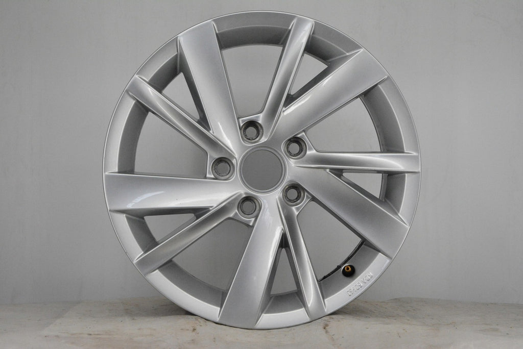 1x Alufelge 16 Zoll 6.5" 5x112 46ET Glanz Silber 5H00714960 Vw Rim Wheel