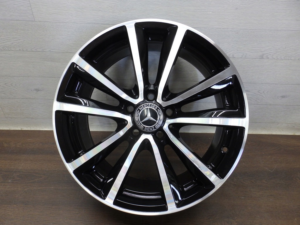 4x Alufelge 18 Zoll 7.5" 5x112 52ET Glanz Schwarz A2464011602 Mercedes-Benz FEL6030699603lh