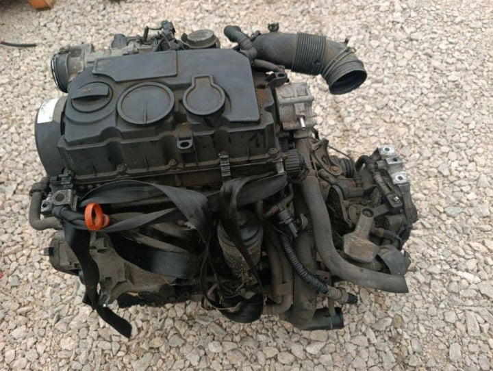Motor VW Passat Golf V I BLS 1.9 TDI 105PS 77kW Diesel Engine Komplett MOT9327694536jg