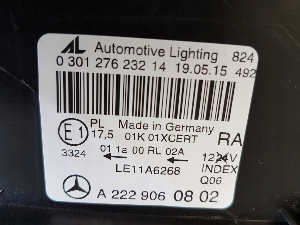 Frontscheinwerfer Mercedes-Benz W222 A22290607 A22290608 LED Rechts oder Links SCH3986475820vo