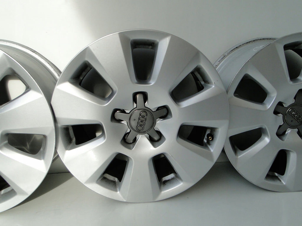 4x Alufelge 16 Zoll 7.5" 5x112 37ET Silber Audi Rim Wheel