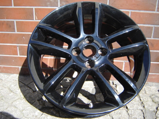 1x Alufelge 17 Zoll 7.0" 4x100 44ET Glanz Schwarz OP035 Opel Corsa Rim Wheel