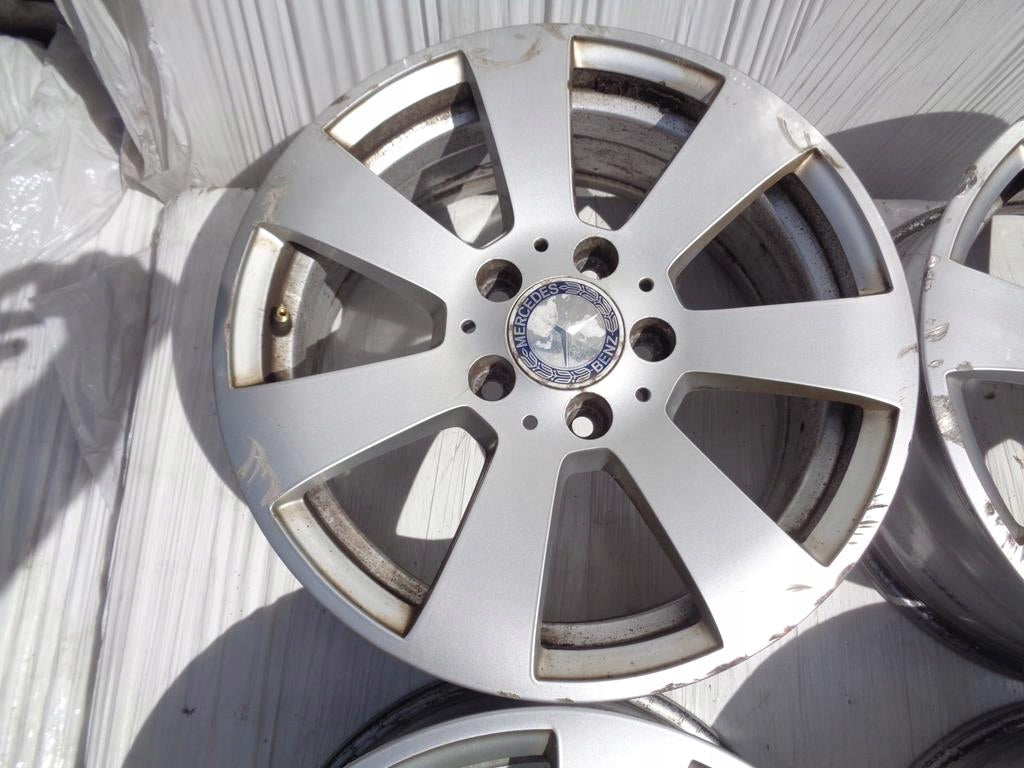 4x Alufelge 16 Zoll 7.0" 5x112 43ET Silber Mercedes-Benz W204 Rim Wheel FEL1555098257py