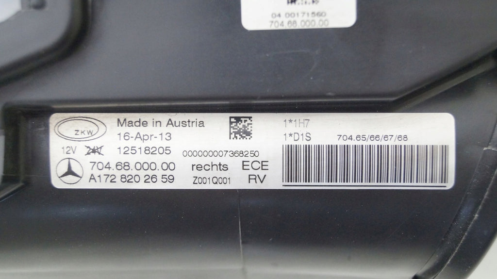 Frontscheinwerfer Mercedes-Benz Slk Amg 172820265989 Xenon Rechts Headlight