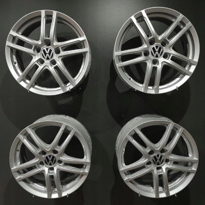 4x Alufelge 17 Zoll 7.0" 5x112 48 5ET Glanz Silber Rim Wheel FEL8509579254eh