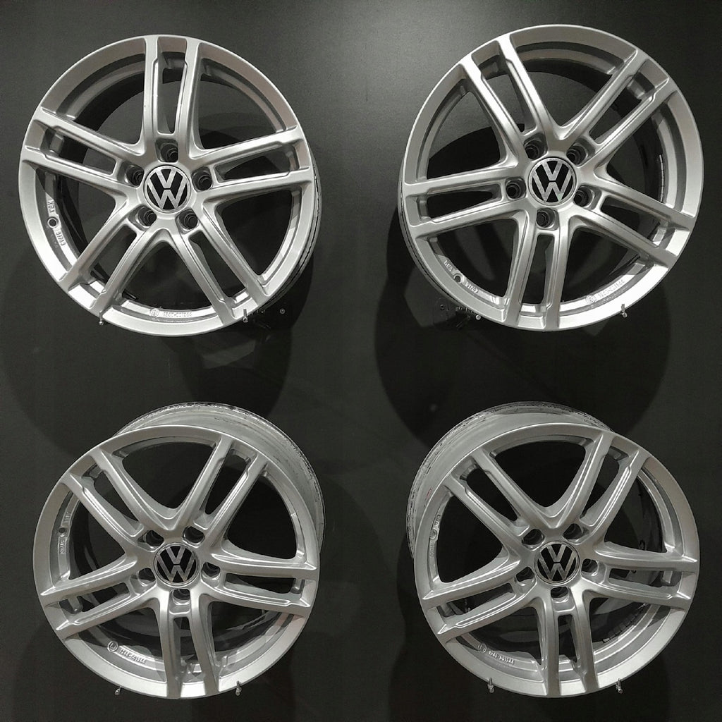 4x Alufelge 17 Zoll 7.0" 5x112 48 5ET Glanz Silber Rim Wheel FEL8509579254eh