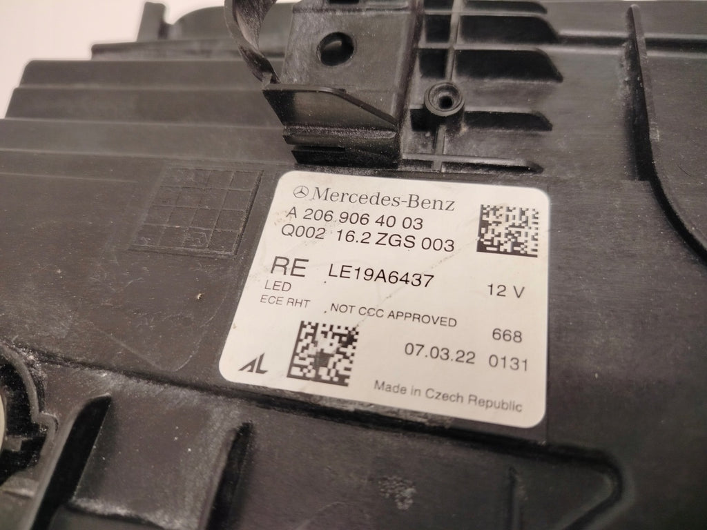 Frontscheinwerfer Mercedes-Benz W206 A2069064003 Full LED Rechts Headlight SCH6933039403rv
