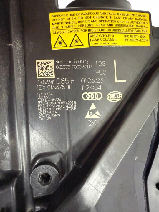Frontscheinwerfer Audi A7 4K8941085F Laser Links Scheinwerfer Headlight SCH3502597716ha
