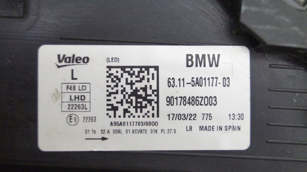 Frontscheinwerfer BMW X1 F48 5A01177-03 LED Links Scheinwerfer Headlight SCH5863624503zi