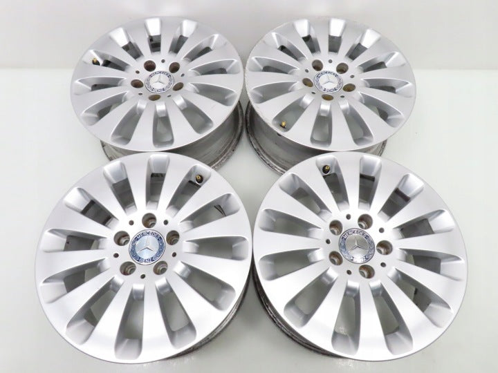 4x Alufelge 16 Zoll 7.0" 5x112 43ET Silber A2044010602 Mercedes-Benz W204 FEL5844902088xn