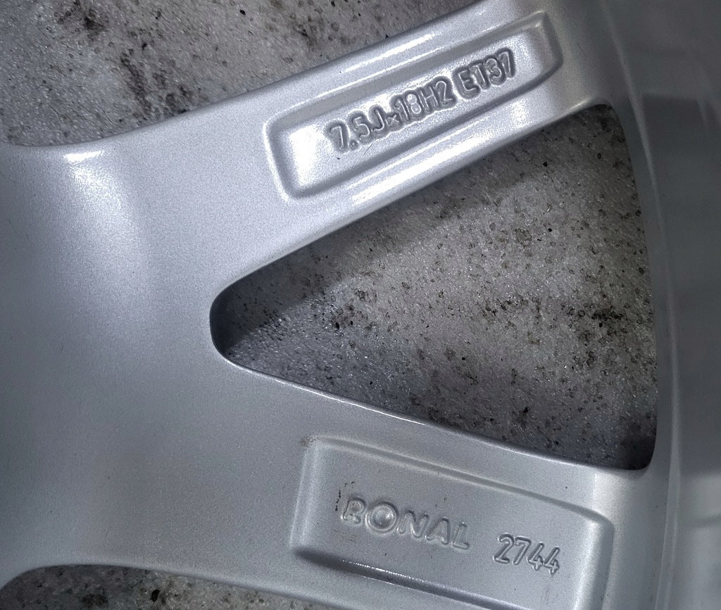 1x Alufelge 18 Zoll 7.0" 5x112 37ET Glanz Silber 4G0071498A Audi A6 Rim Wheel FEL4194635944wj