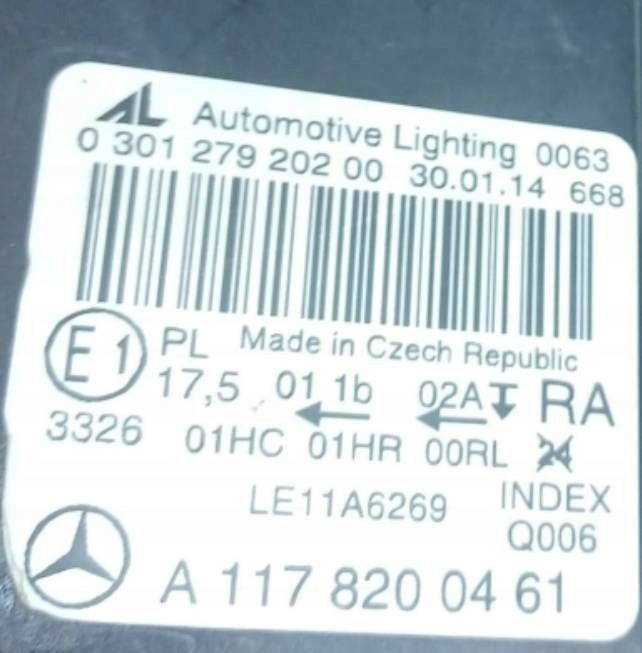 Frontscheinwerfer Mercedes-Benz Cla C117 A1178200461 Rechts Headlight SCH2585239552gs