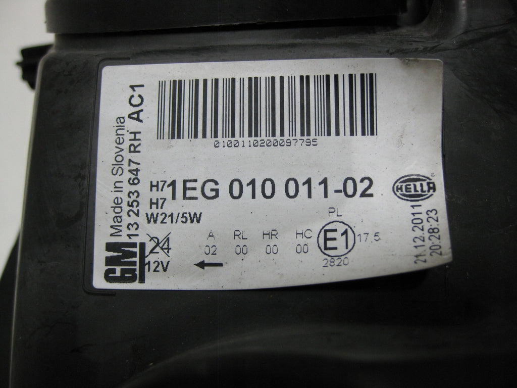 Frontscheinwerfer Opel Astra J 13253647 Rechts Scheinwerfer Headlight SCH9282116651zz