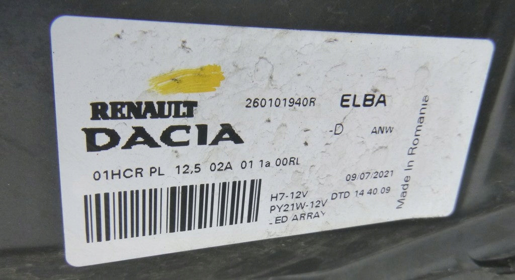 Frontscheinwerfer Dacia Sandero III 260101940R Rechts Scheinwerfer Headlight