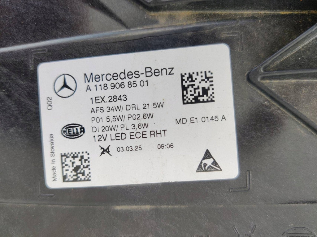 Frontscheinwerfer Mercedes-Benz A1189068501 Links Scheinwerfer Headlight SCH9918484133rz