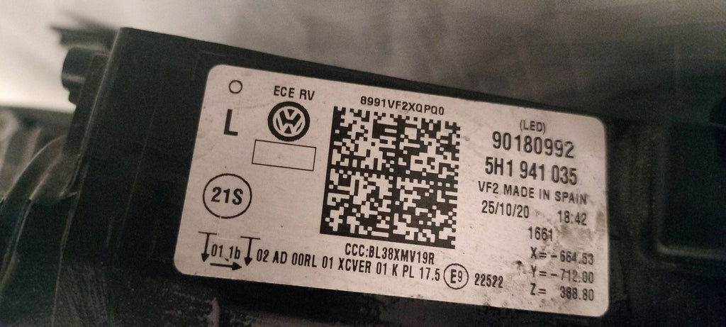 Frontscheinwerfer VW Golf VIII 5H1941035 90180992 Full LED Vorderseite Headlight SCH3395888444jy