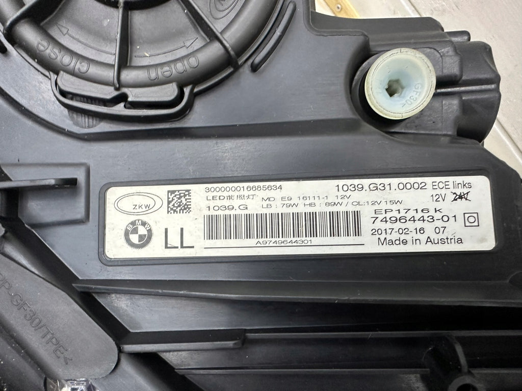 Frontscheinwerfer BMW 6 G32 7496433-01 LED Links Scheinwerfer Headlight SCH9097023393nh