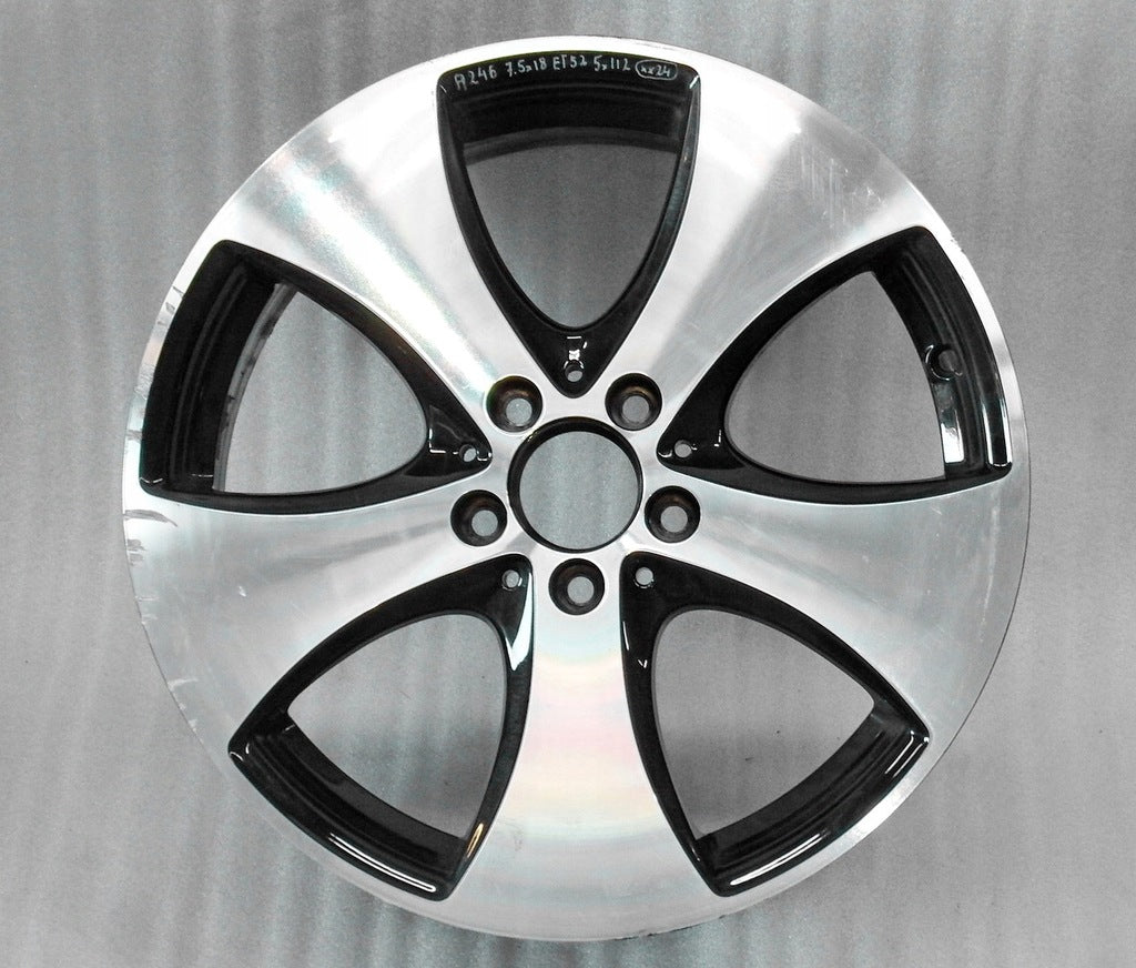 1x Alufelge 18 Zoll 7.5" 5x112 52ET Glanz Schwarz A2464011300 Mercedes-Benz Cla FEL8702746605zc
