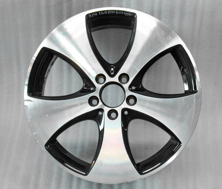 1x Alufelge 18 Zoll 7.5" 5x112 52ET Glanz Schwarz A2464011300 Mercedes-Benz Cla FEL6632802816hn