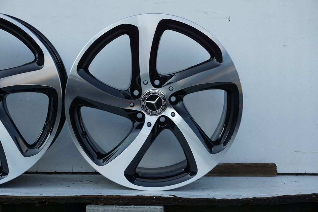 4x Alufelge 18 Zoll 8.0" 5x112 43ET Glanz Schwarz A2134013200 Mercedes-Benz W213